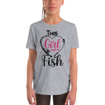 This Girl Loves to Fish Youth Short Sleeve T-Shirt