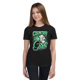 Country Girl (w/Boots) Youth Short Sleeve T-Shirt