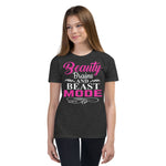 Beauty, Brains, and Beast Mode Youth Short Sleeve T-Shirt