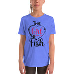 This Girl Loves to Fish Youth Short Sleeve T-Shirt