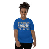 She Is Fearless, Beautiful, Full of Fire Youth Short Sleeve T-Shirt