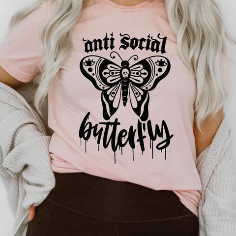 Anti-Social Butterfly Short Sleeve Tee