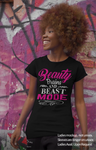 Beauty Brains Beast Mode (Pink) - Basic Softstyle T-Shirt | Gildan 64000