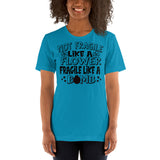 Not Fragile Like a Flower, Fragile Like a Bomb (D2)- Unisex Staple T-Shirt | Bella + Canvas 3001 - Multiple Colors Avail.