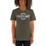 Fearless - Warrior Goddess - (White Border)  - Unisex Staple T-Shirt | Bella + Canvas 3001 - Multiple Colors Avail.