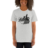 Biker Girl (w/heart) - Unisex Staple T-Shirt | Bella + Canvas 3001 - Multiple Colors Avail.