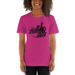 Biker Girl (w/heart) - Unisex Staple T-Shirt | Bella + Canvas 3001 - Multiple Colors Avail.