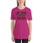 Be Your Own Hero (Red/Gray) - Unisex Staple T-Shirt | Bella + Canvas 3001 - Multiple Colors Avail.