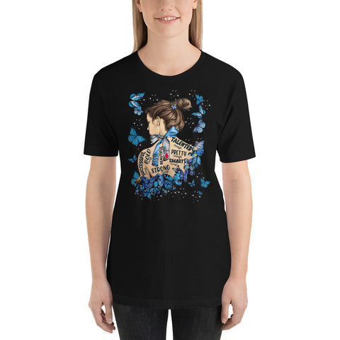 Butterfly Girl - Diabetes Warrior - Unisex Staple T-Shirt | Bella + Canvas 3001 - Multiple Colors Avail.