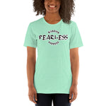 Fearless - Warrior Goddess - (White Border)  - Unisex Staple T-Shirt | Bella + Canvas 3001 - Multiple Colors Avail.