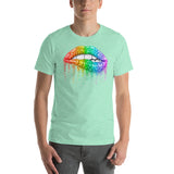 LGBT Rainbow Lips  - Unisex Staple T-Shirt | Bella + Canvas 3001 - Multiple Colors Avail.