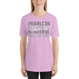 She Is Fearless, Powerful, Beautiful, Full of Fire - Unisex Staple T-Shirt | Bella + Canvas 3001 - Multiple Colors Avail.