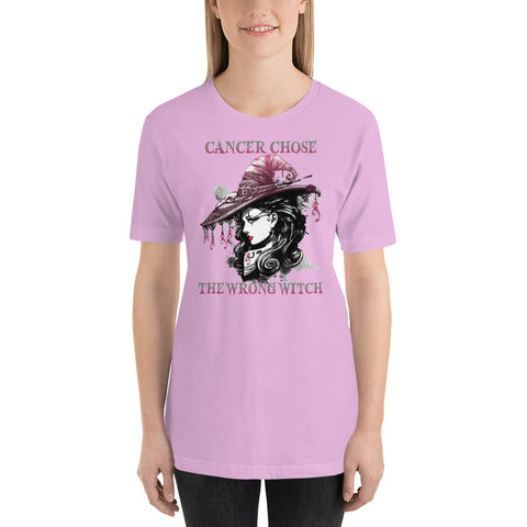 Cancer Chose the Wrong Witch  - Unisex Staple T-Shirt | Bella + Canvas 3001 - Multiple Colors Avail.