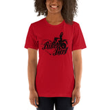 Biker Girl (w/heart) - Unisex Staple T-Shirt | Bella + Canvas 3001 - Multiple Colors Avail.