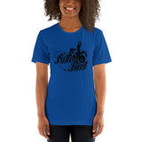 Biker Girl (w/heart) - Unisex Staple T-Shirt | Bella + Canvas 3001 - Multiple Colors Avail.